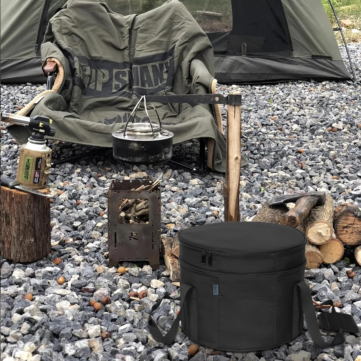 Dutch Oven Bag for 10 & 12 Inch, 2 Layers Travel Bag