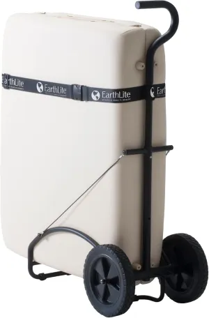 EARTHLITE Massage Table Traveler Cart - Sturdy Platform with Large Rubber Wheels & Telescoping Handle / Fits Most Brands & Sizes