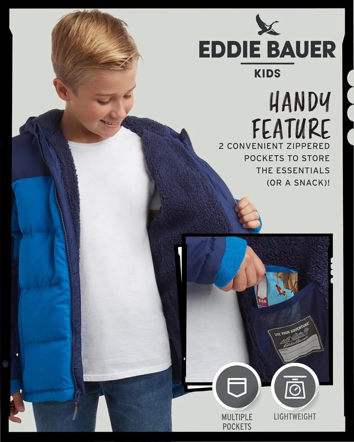 Eddie Bauer Boys' Winter Jacket - Heavyweight Quilted Down Jacket - Insulated Hooded Outerwear Coat for Boys (5-16)