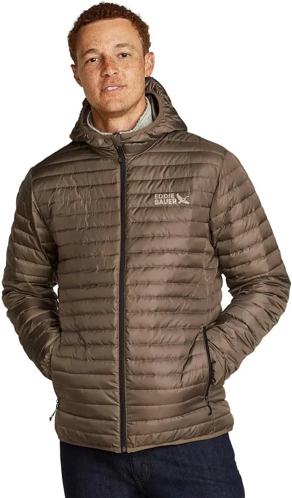 Eddie Bauer Men's Microlight Down Hooded Jacket