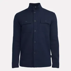 Edwin Wind Proof Knitted Shirt Jacket / Navy Blue
