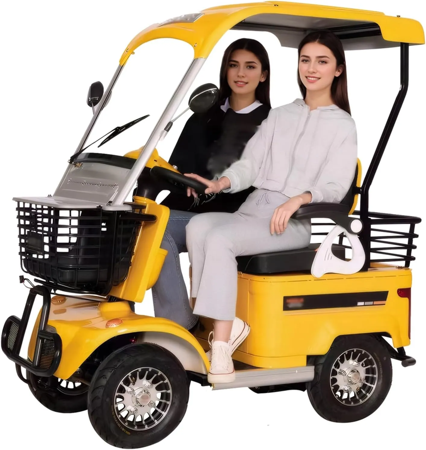 Electric Golf Cart Passenger Cruiser, with Extra Large Capacity Storage Trunk, 50-Mile Range, Suitable for Golf Hunting Scenic Spots Hotels Beaches Schools and Farms