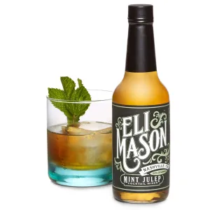 Eli Mason Mint Julep Cocktail Mixer - All-natural Mint Cocktail Syrup - Uses Real Cane Sugar, Fresh Mint & Proprietary Blend Of Cocktail Bitters - Made In USA, Small Batch Cocktail Mixes - 10 Ounces