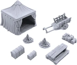 EnderToys Traveler's Camp II by Printable Scenery, 3D Printed Tabletop RPG Scenery and Wargame Terrain 28mm Miniatures