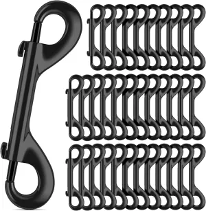ERKOON 3.5 inch Double Ended Bolt Snaps Hooks 110lbs Load Capacity Zinc Alloy Double Sided Clips Heavy Duty Trigger Snap for Dogs Leashes/Water Bucket/Horse Feed/Hammocks (35 Pack)