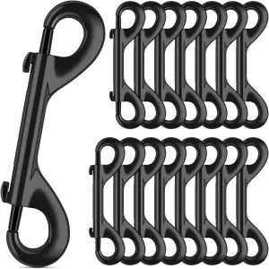 ERKOON Extra Large 4.7 inch Double Ended Bolt Snaps Hooks 220lbs Load Capacity Zinc Alloy Double Sided Clips Heavy Duty Trigger Snap for Dogs Leashes/Water Bucket/Horse Feed/Hammocks (16 Pack)