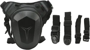 EVGATSAUTO Motorcycle Drop Leg Bag, Water Waist Pack with Reflective Strip for Outdoor Hiking, Traveling, Fishing (Carbon Fiber Look)