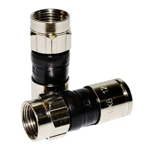 EX6PLUS Plenum RG-6 PPC Belden 18mm EX6 PLUS Signal Tight Snap & Seal Outdoor Compression Connector, Comcast, DTV & Dish Approved, 1 Bag of 50 Connectors