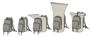 Expandable Roll Top Back Pack