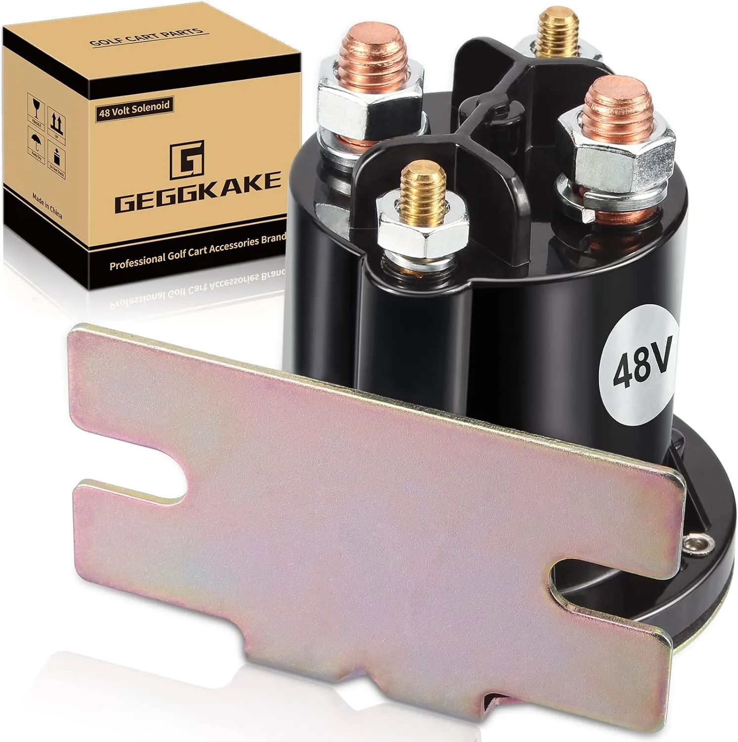 EZGO TXT Solenoid, 48V Golf Cart Solenoid, Fit E-Z-GO Electric 48V TXT 2010-Up & All 48V MPT 800/1000 Vehicles Golf Cart, OEM# 612711