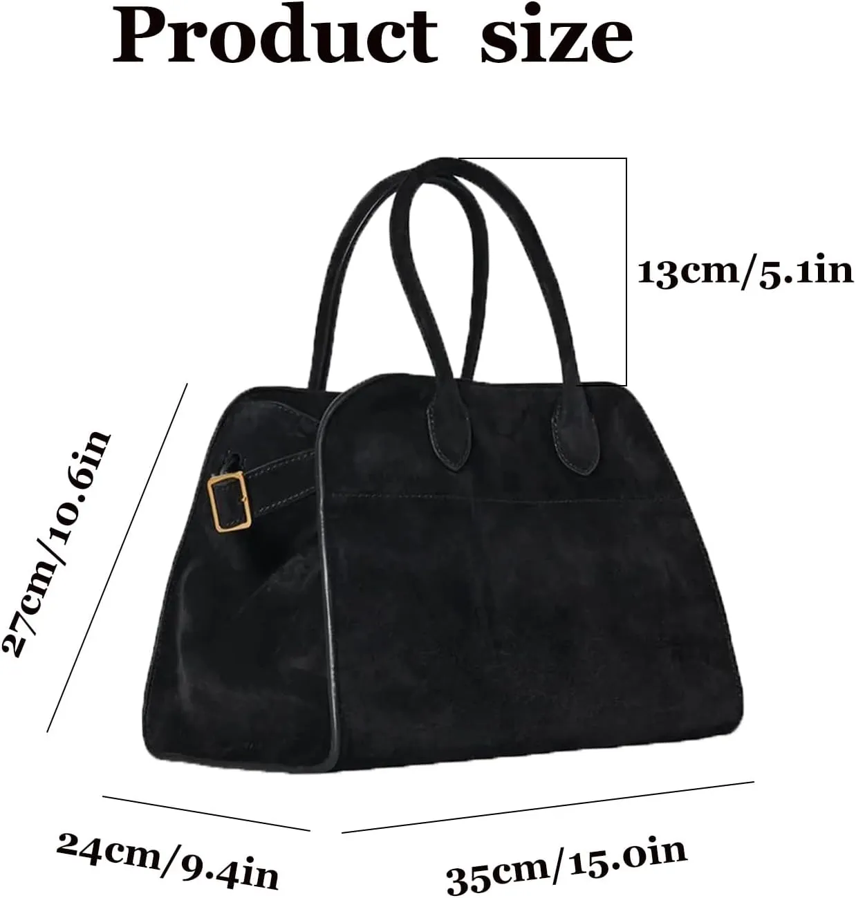Fashion Soft Suede Tote Bag for Women,Classic Top-Handle Satchels Bags,Vintage Casual Hobo Purse Large Capacity 2024(Black)