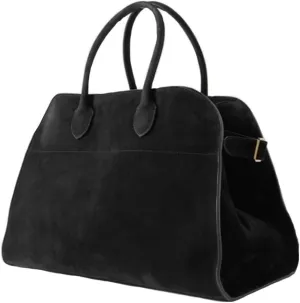 Fashion Soft Suede Tote Bag for Women,Classic Top-Handle Satchels Bags,Vintage Casual Hobo Purse Large Capacity 2024(Black)