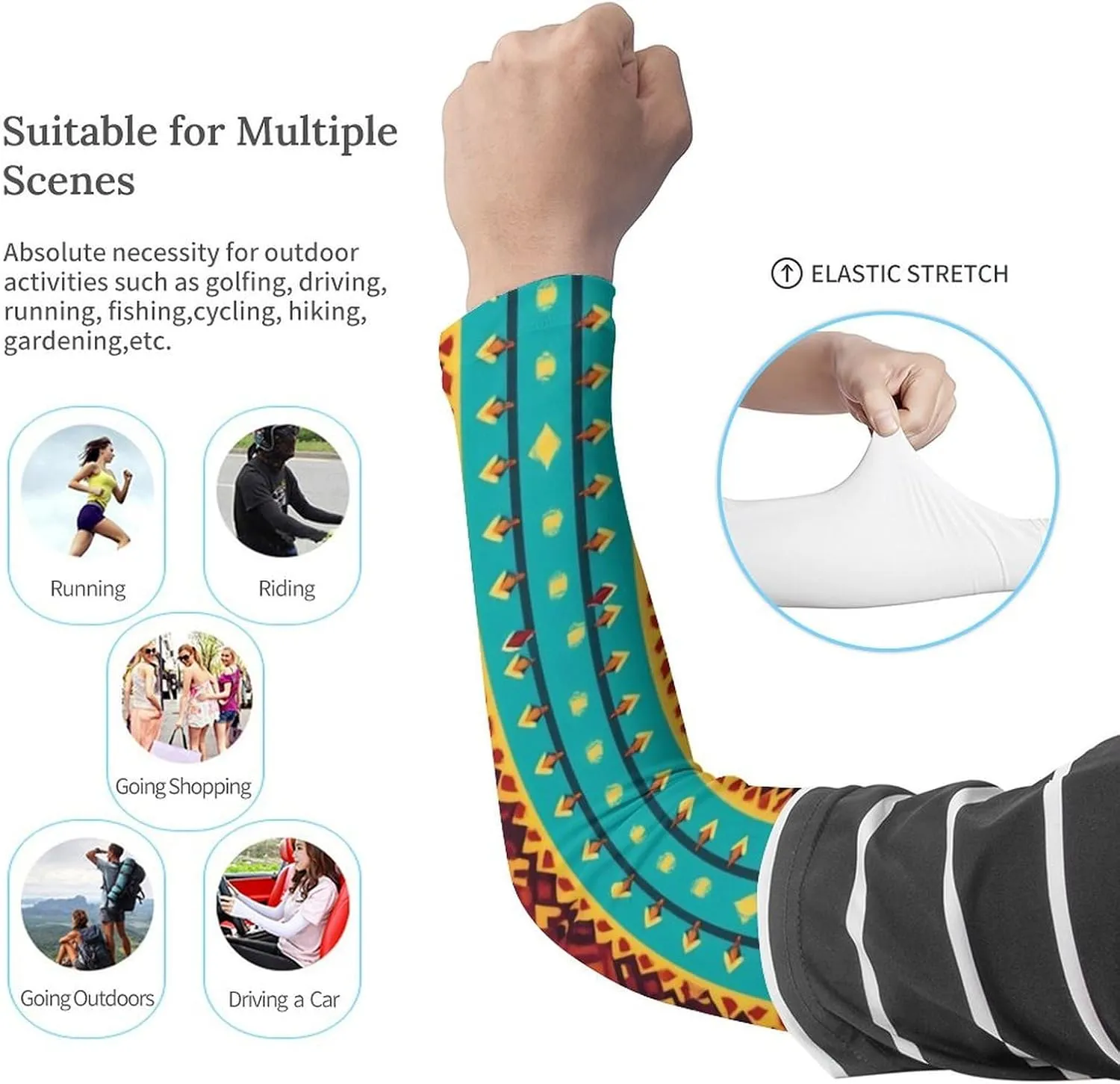 Fashion Tattoo Cover Up Sleeves With Compression Breathable For All Day Wear