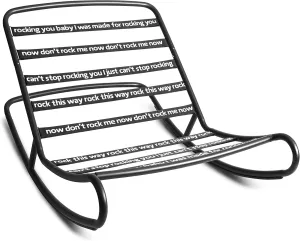 Fatboy Rock n Roll v2 Bean Bag Rocking Chair, Black, Large
