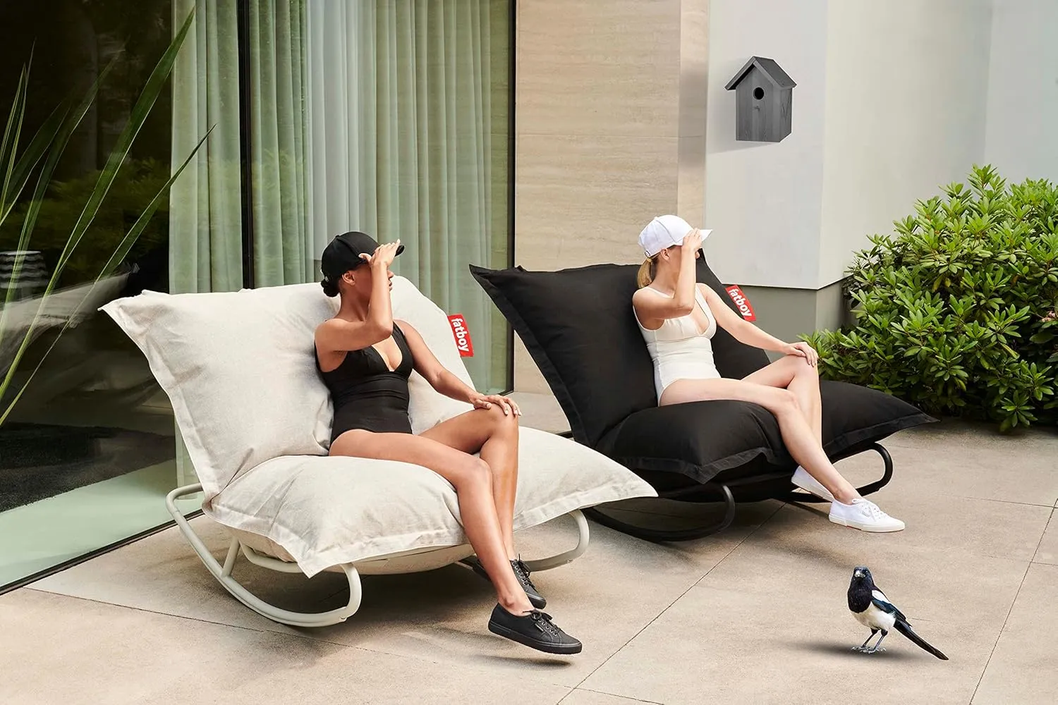 Fatboy Rock n Roll v2 Bean Bag Rocking Chair, Black, Large