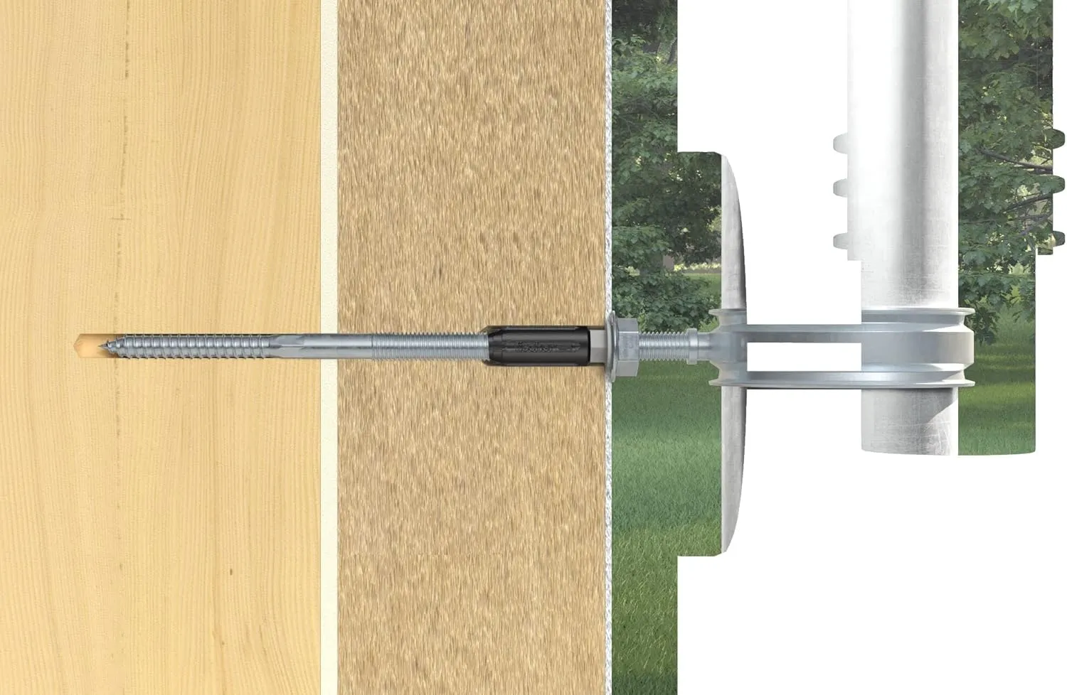 fischer TherMax 10/200 M6 Spacer Mounting System (2) for Insulation Materials, Insulation Dowels for Attaching Light Loads in Thermal Insulation Composite Systems, with Anti-Cold Cone