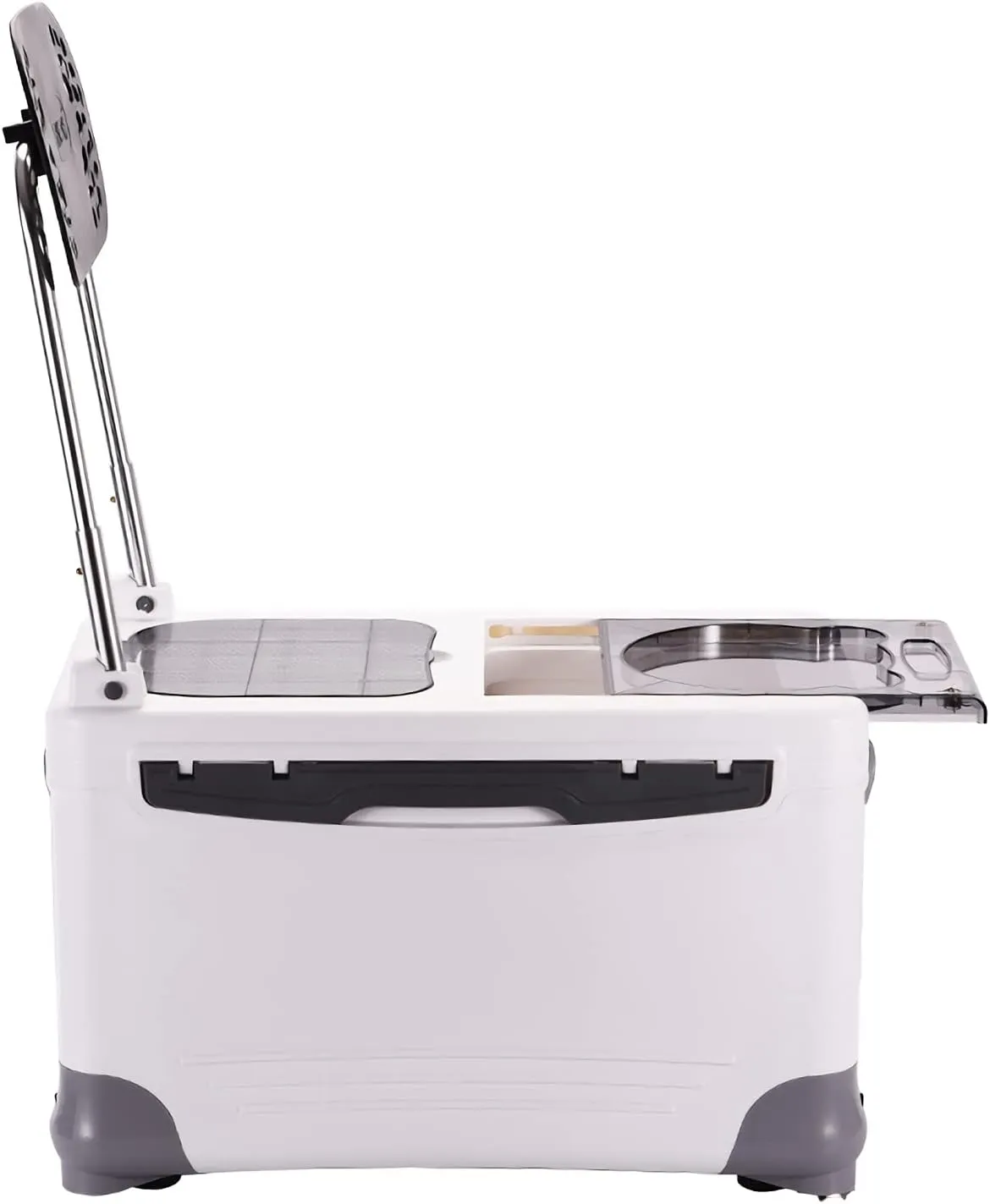 Fishing gear box, 40L multifunctional outdoor fishing seat, fishing gear storage box with backrest, suitable for outdoor