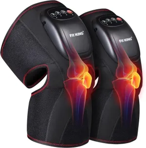 FIT KING Knee Massager with Heat, Knee Brace Wrap for Arthritis Pain Relief, Air Compression Massage Improves Circulation, 3 Modes and 3 Intensities, FSA HSA Approved