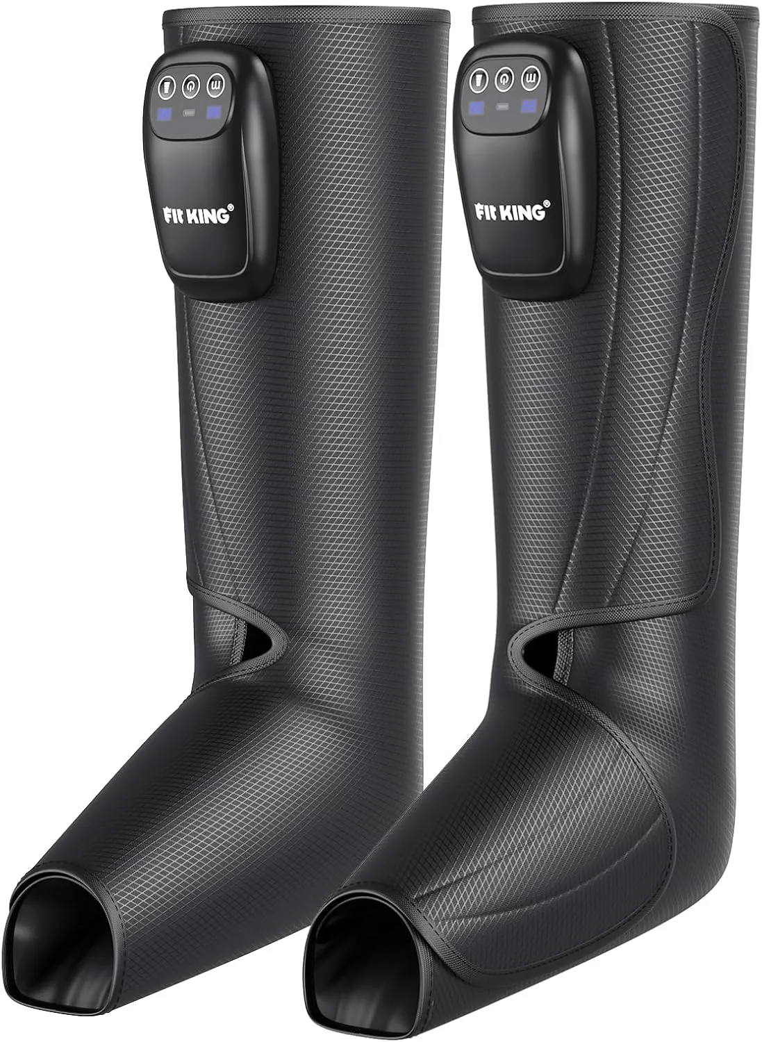 FIT KING Upgraded Cordless Leg Foot Massager for Pain Relief and Circulation, Relax Recovery, Rechargeable & Portable Compression Boots Calf Compression with Travel Bag - Healthy Gift Idea