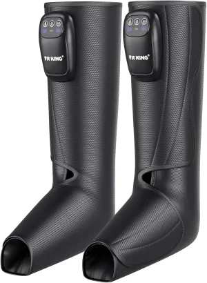 FIT KING Upgraded Cordless Leg Foot Massager for Pain Relief and Circulation, Relax Recovery, Rechargeable & Portable Compression Boots Calf Compression with Travel Bag - Healthy Gift Idea