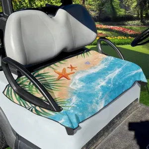 Flashideas Sandy Shore Golf Cart Seat Cover Universal 50 x 30.9 Inches Blanket Covers Portable Club Car Seat Cover Sports Cart Seat Cushion Accessories Suitable for All Seasons