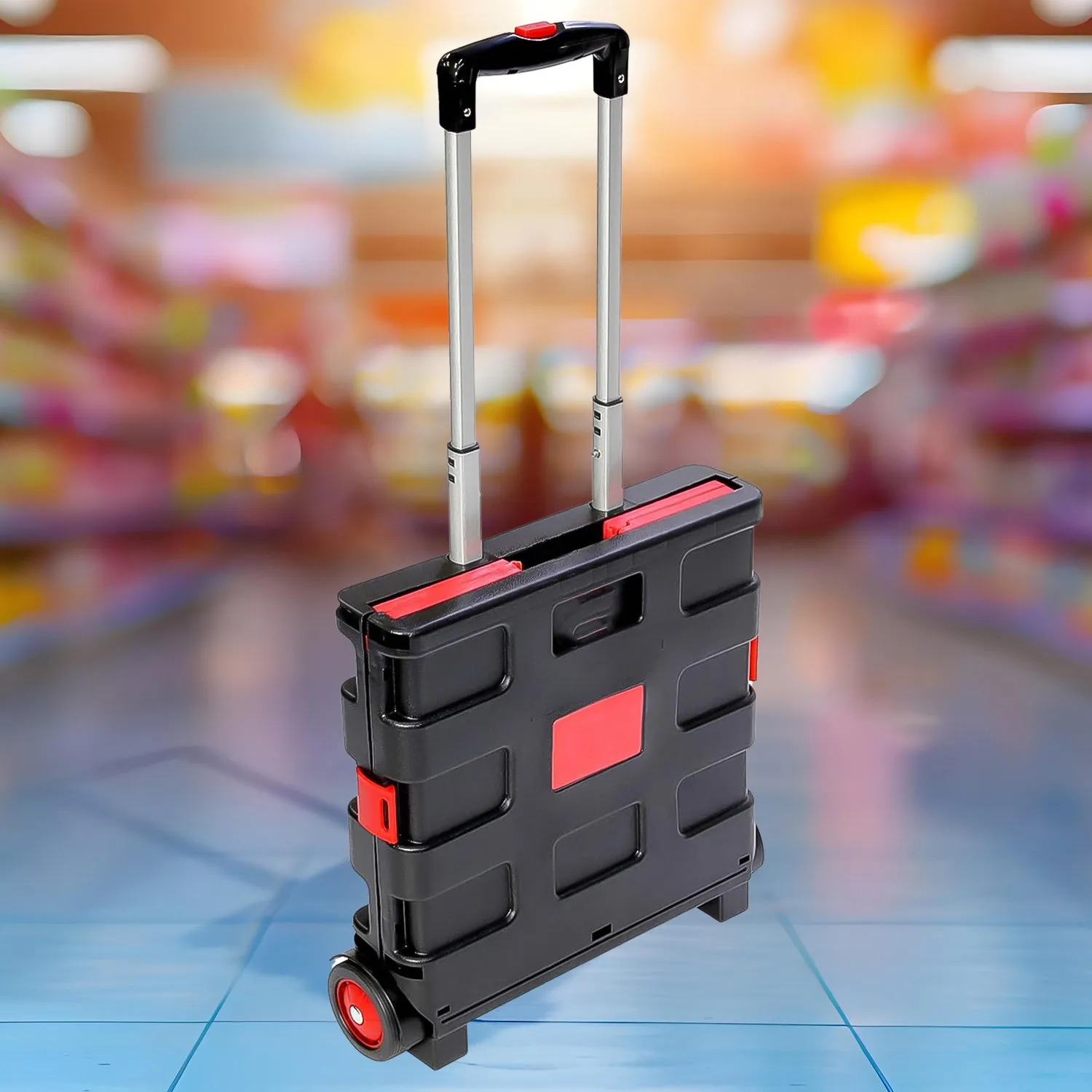 Foldable Shopping Trolley Cart Travel Basket