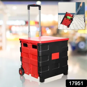 Foldable Shopping Trolley Cart Travel Basket