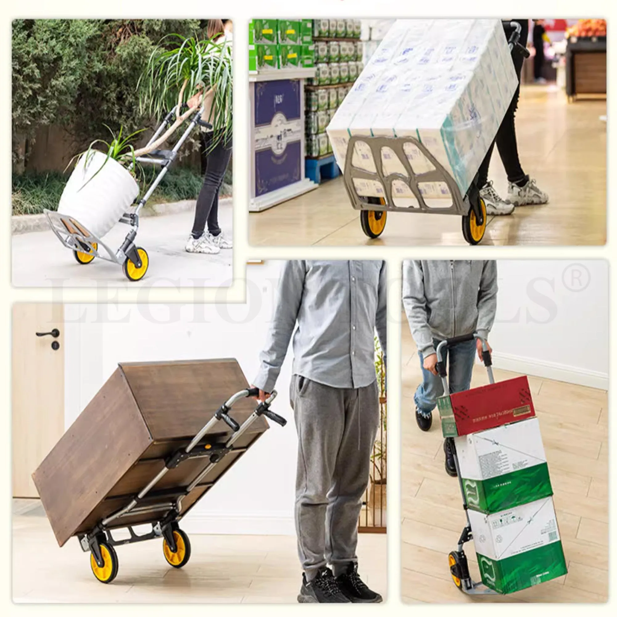 Folding Luggage Cart Heavy Duty 120kg 70kg