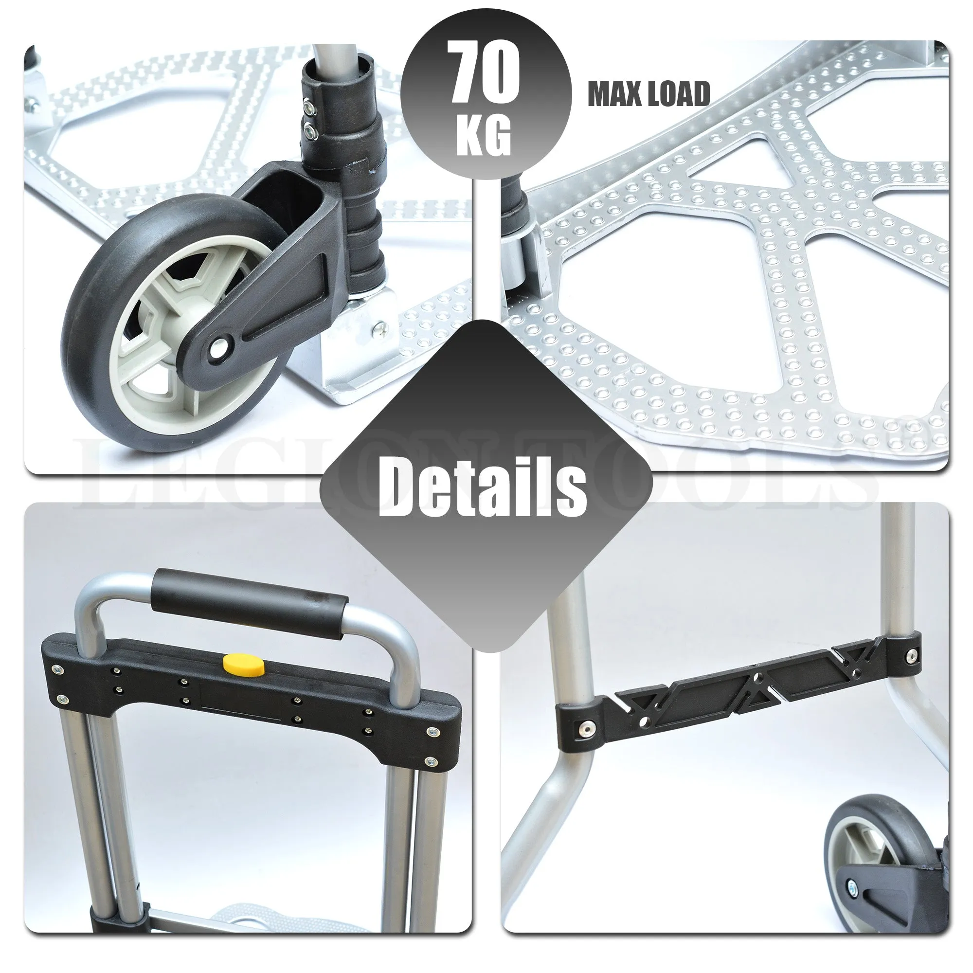 Folding Luggage Cart Heavy Duty 120kg 70kg