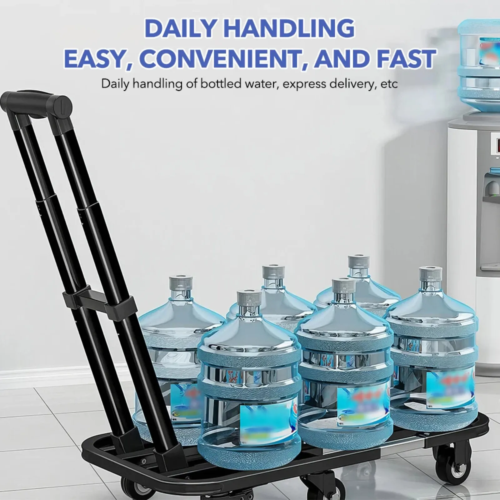 Folding Trolley Luggage Foldable 800lb Heavy Duty Platform Hand Cart Truck Dolly