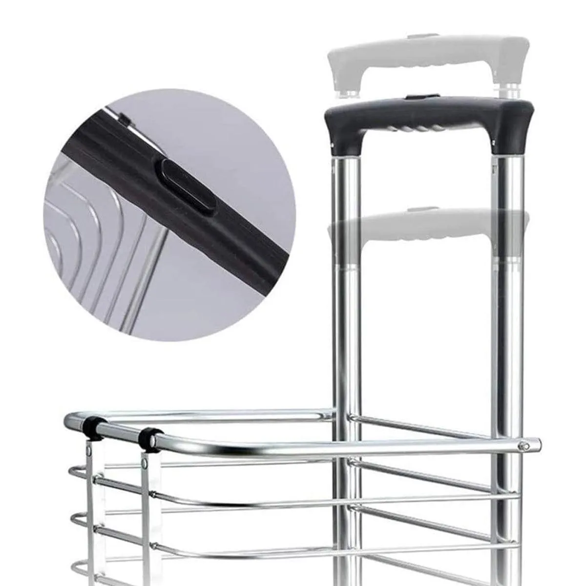 Folding Vegetable Basket Trolley Small Trailer Grocery Shopping Pulling Cart