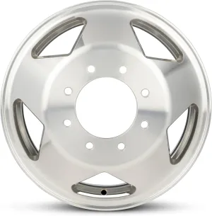 For 1999-2004 Ford F350 16 Inch Machined with Clear Coat Silver Rim - OE Direct Replacement - Road Ready Truck Wheel