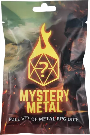 Forged Dice Co. Mystery Dice Bag DND Dice Set Blind Surprise Bag - Contains 1 Complete Set of 7 Metal Dice D4, D6, D8, D10, D12, D20, D% for RPG Board Game and DND Accessories