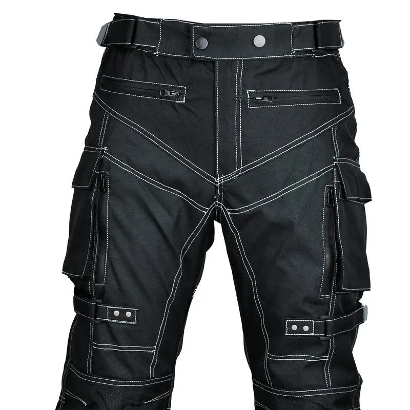 Four Seasons motorcycle anti-fall riding pants belt protection Oxford cloth waterproof adjustable high waist motorcycle pants