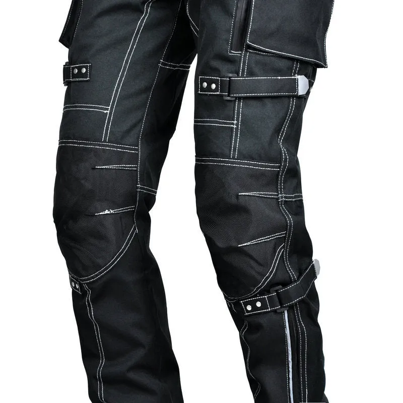 Four Seasons motorcycle anti-fall riding pants belt protection Oxford cloth waterproof adjustable high waist motorcycle pants