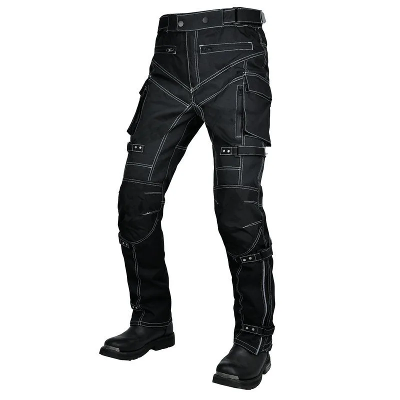 Four Seasons motorcycle anti-fall riding pants belt protection Oxford cloth waterproof adjustable high waist motorcycle pants