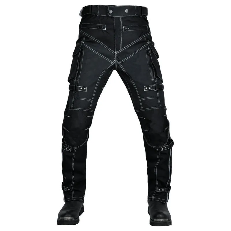 Four Seasons motorcycle anti-fall riding pants belt protection Oxford cloth waterproof adjustable high waist motorcycle pants