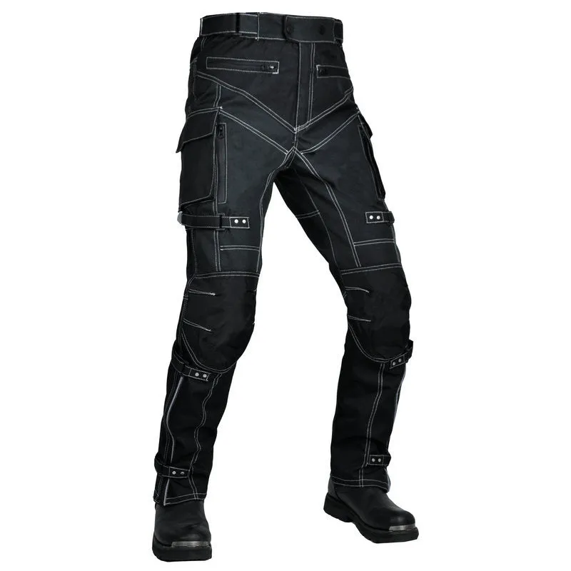 Four Seasons motorcycle anti-fall riding pants belt protection Oxford cloth waterproof adjustable high waist motorcycle pants