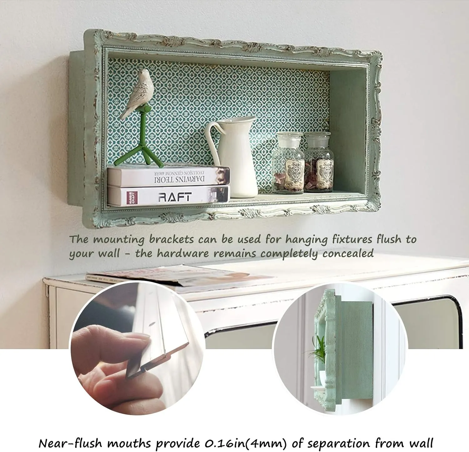 French Cleat Picture Hanger, Aluminum Z Hanger Interlocking Wall Mounting Bracket Hardware Kit Z Clips for Hanging Wall Painting, Mirrors, Panels, Artwork, Cabinet, Whiteboard (30inch-1Pairs)