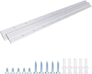 French Cleat Picture Hanger, Aluminum Z Hanger Interlocking Wall Mounting Bracket Hardware Kit Z Clips for Hanging Wall Painting, Mirrors, Panels, Artwork, Cabinet, Whiteboard (30inch-1Pairs)