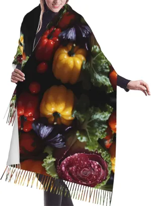 Fresh Cabbage Women's Fashion Scarf by Cashmerette – Versatile Head, Neck Shawl – Elegant Decoration for Evening Dresses