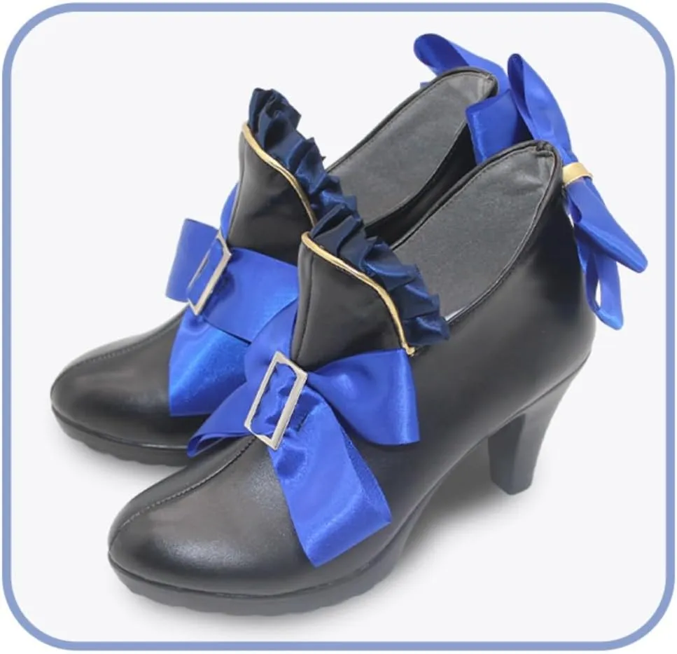 Game Genshin Impact Furina Cosplay Shoes Halloween Carnival Party Outfit Women Anime Cosplay Shoes Role Play