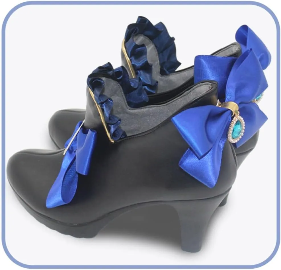 Game Genshin Impact Furina Cosplay Shoes Halloween Carnival Party Outfit Women Anime Cosplay Shoes Role Play