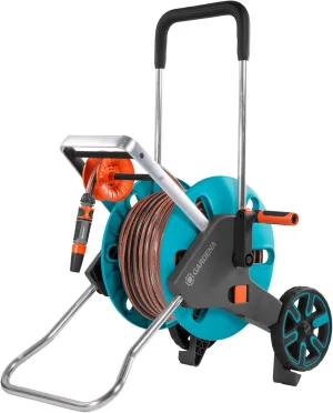 GARDENA (18517) CleverRoll (1/2" Small/Medium) Frost-Proof Hose Cart, Includes 60' 1/2" Hose, for Convenient Hose Storage and Watering, Hose Included
