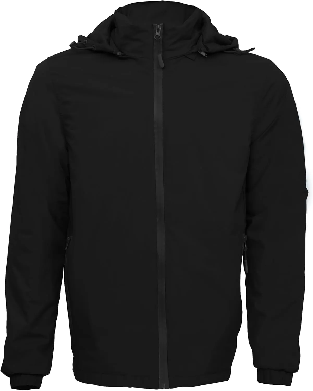 Gary Com Men Hooded Softshell Jacket Waterproof Lightweight Jacket Insulated Fleece Lined Zip Rain Shell Jacket
