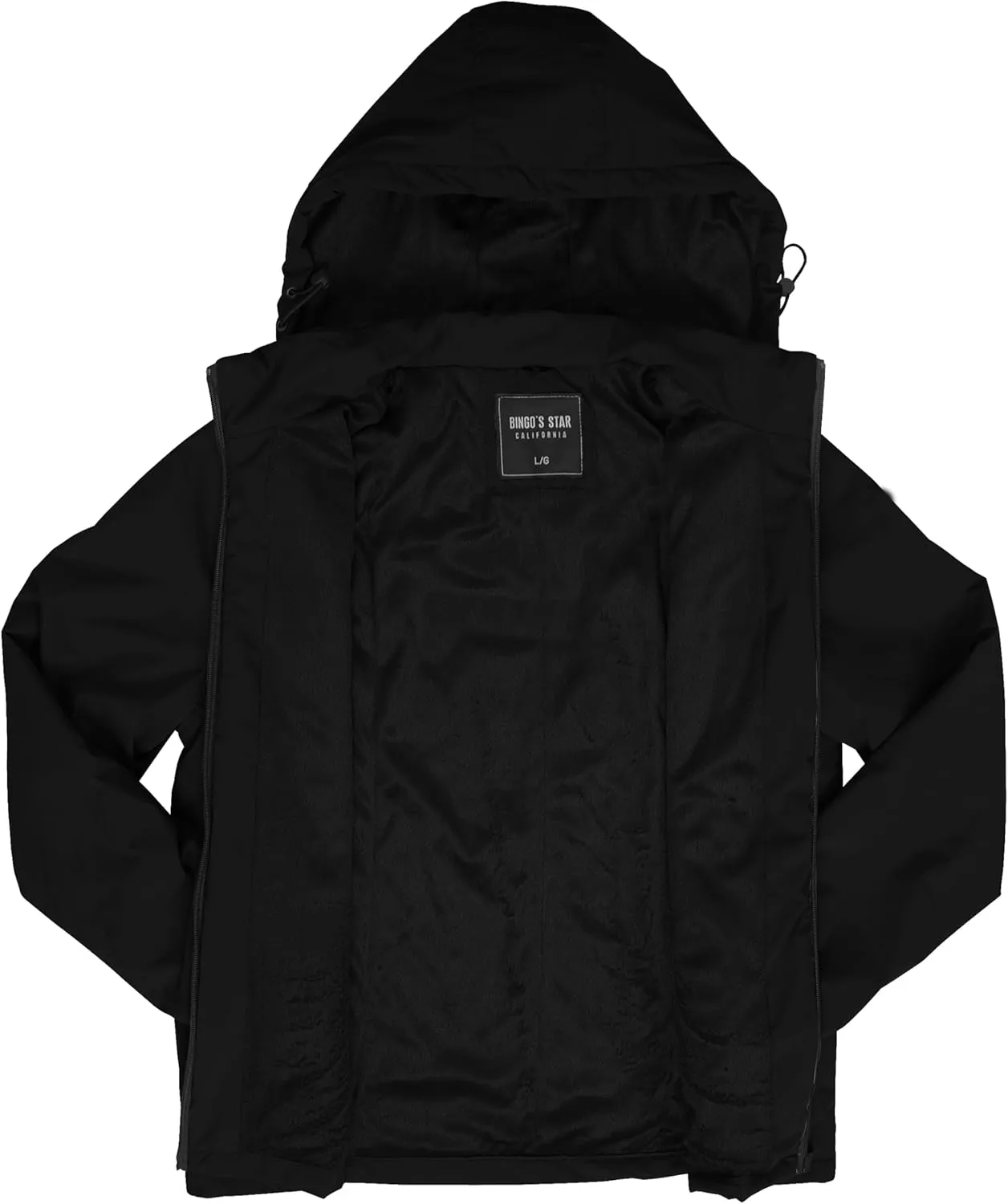 Gary Com Men Hooded Softshell Jacket Waterproof Lightweight Jacket Insulated Fleece Lined Zip Rain Shell Jacket