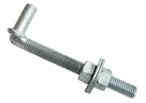 GATE HANGER 3/4"X12"-W/NUT WASHER