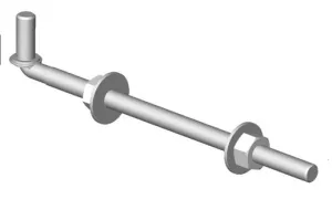 GATE HANGER 5/8"X12"-W/NUT WASHER