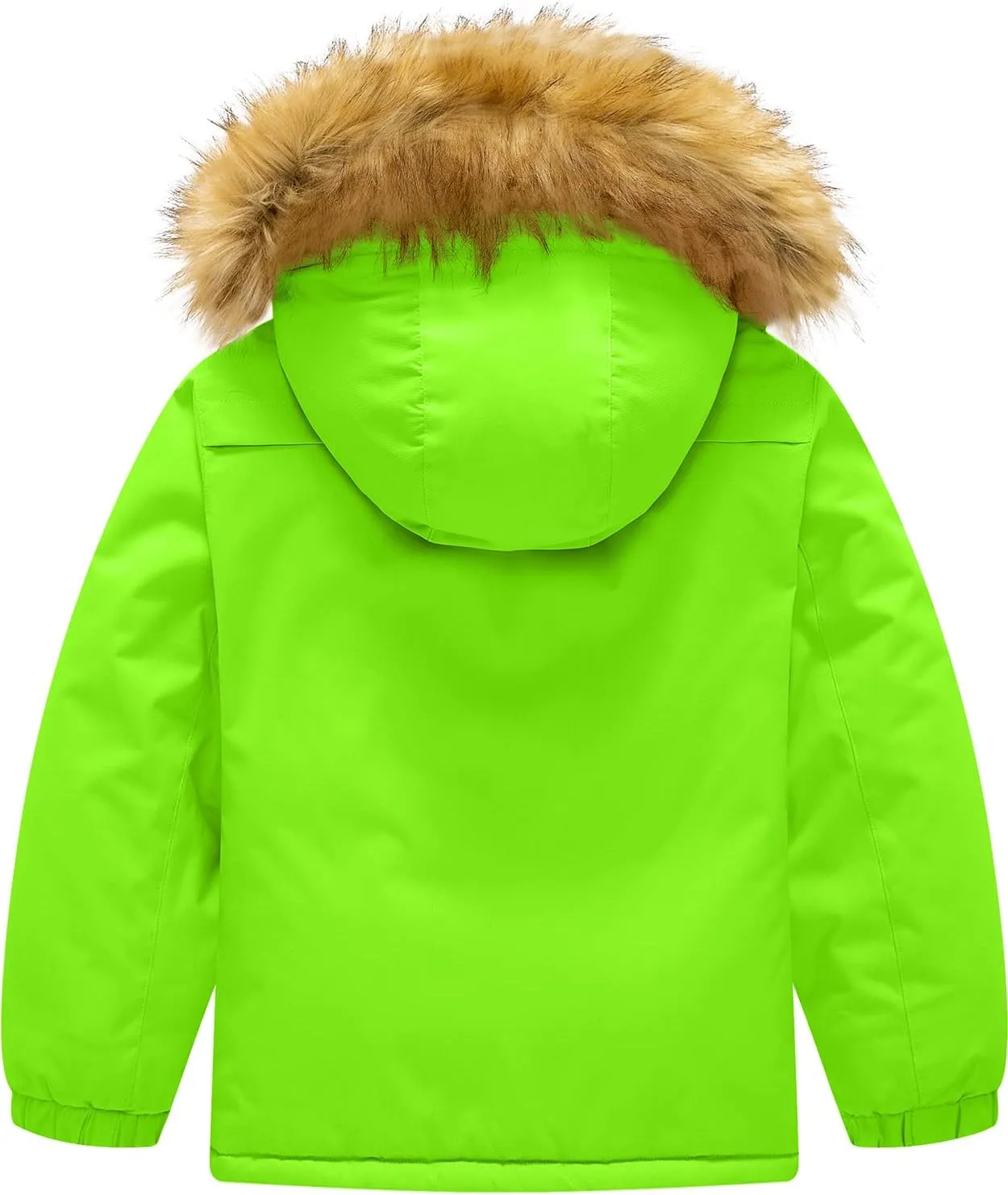 GEMYSE Boy's Winter Waterproof Ski Snow Jacket Hooded Fleece Windproof Jacket
