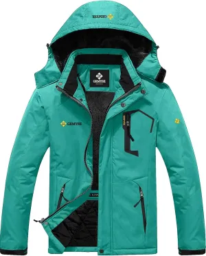 GEMYSE Men's Mountain Waterproof Ski Snow Jacket Winter Windproof Rain Jacket